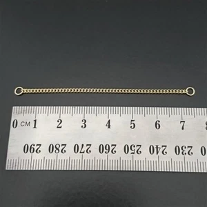 BRAND NEW - 9ct Yellow Gold 375 - Medium Safety Chain - Curb Link C50SC - Picture 1 of 1