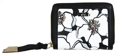 Cartera Foley + Corinna Corte Cuadrado Cuero Floral Blanco y Negro Nueva con Etiquetas Precio de venta sugerido por el fabricante 98 USD Venta Foto 1 de 4