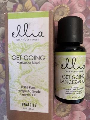 Aceite esencial GET GOING 100 % puro grado terapéutico Ellia HoMedics 15 ml 0,5 oz Foto 1 de 2