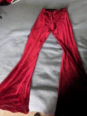 Beautiful Bell BOTTOM Stretch Red velvet - Image 1 of 4