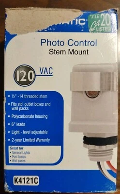 Control fotográfico Intermatic K4121C, 15A, 120VCA NUEVO ENVÍO RÁPIDO ⚡⚡⚡ Foto 1 de 4