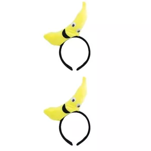 2x Banana Cloth Hair Accessories Performance Props Headdress for Party - Picture 1 of 12