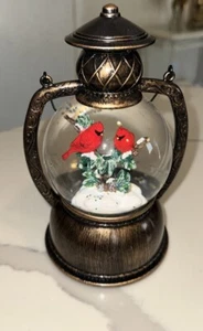 Cardinal Snow Globe Christmas Snow Globes Lantern Lighted Christmas Decoration - Picture 1 of 17