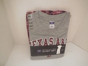 New Texas A&M Aggies Flannel Midfield Knit Pants 2pc Mens Shirt Loose Fit M NCAA - Picture 1 of 3