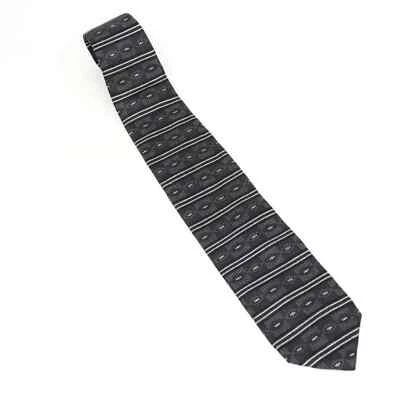 Corbata negra Smith para hombre gris geométrica 100 % seda corbata ancha clásica de EE. UU. Foto 1 de 4