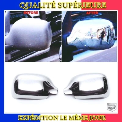 Couverture de Miroir Chromé 2 pcs INOXY pour RENAULT KANGOO 1997 à 2007 - Imagen 1 de 4