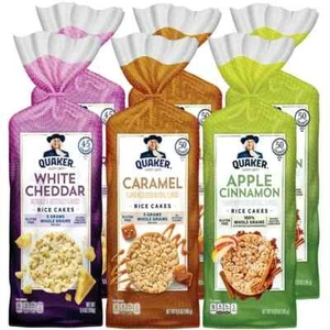 Quaker Gluten Free Rice Cakes, Variety Pack, 6 Bags - Picture 1 of 5