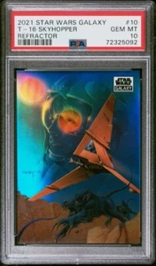 2021 Topps Chrome Star Wars Galaxy #10  T-16 Skyhopper Refractor PSA 10 - Picture 1 of 3