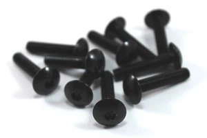 10 Pack m6 x 30mm Black Anodised Aluminium Fairing Bolts Honda Yamaha Suzuki - Picture 1 of 5