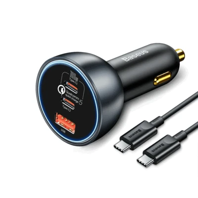 Baseus 160W USB C Auto Ladegerät QC5.0 Schnell Adapter KFZ für iPhone 14 Laptop - Bild 1 von 4