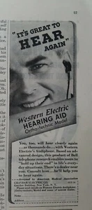 1940 Western Electric hearing aid ortho-technic model vintage ad - Picture 1 of 1