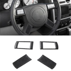 4Pcs Carbon Fiber Steering Wheel Button Cover Trim For Chrysler 300 05-07 Type B - Picture 1 of 11