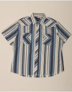 WRANGLER Herren Kurzarm Hemd 2XL blau gestreift Baumwolle AG10 - Bild 1 von 3
