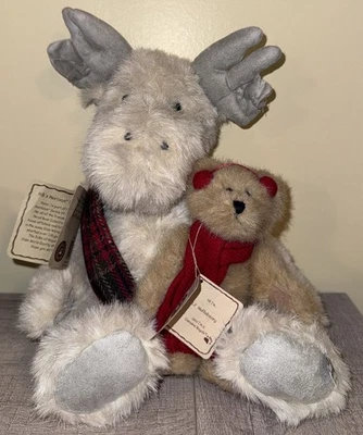Muffleberry Boyds Bears Q. Mooselkins 17" Peluche Alce y Lil’ Muffleberry 6" Invierno Mi Foto 1 de 4
