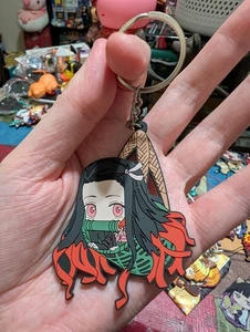 Kimetsu no Yaiba Demon Slayer Nezuko Kamado Gummi Schlüsselanhänger - Bild 1 von 2