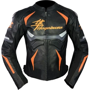 Suzuki Hayabusa  Armour Cowhide Motorcycle Biker Racing Leather Jacket Motorbike - Bild 1 von 4