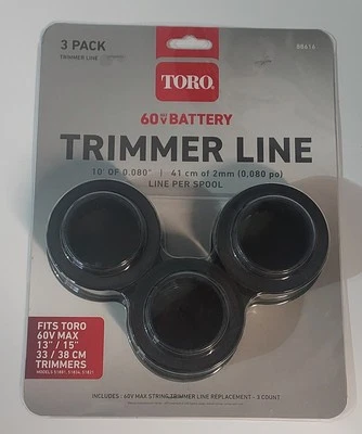 TORO Trimmer Line Paquete de 3 Herbicida Eléctrica Wacker 3 Carretes Línea 10'x.08" Foto 1 de 2