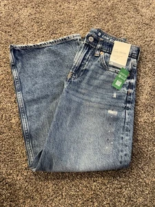 NWT GapKids Girl's Low Rise Wide Leg Medium Wash Denim  Jeans Size 8 School Fall - Picture 1 of 6