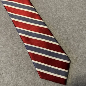 Vintage EUC Tommy Hilfiger Regiment Streifen Krawatte Repp Seide Herren Krawatte - Bild 1 von 6