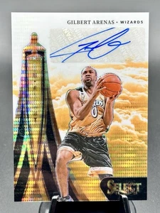 /30 Auto 2024 Panini Select GILBERT ARENAS In Flight Neon Orange Pulsar Prizm - Picture 1 of 2