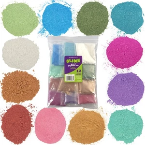 Maddie Rae's Slime Pearl Pigment Powder XL 28g (1oz) Packs- 12 Mica Powder Co... - Picture 1 of 6