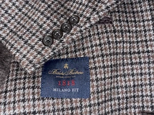 Brooks Brothers 1818 Milano fit cotton polyester woolblend sport coat 46R blazer - Picture 1 of 20