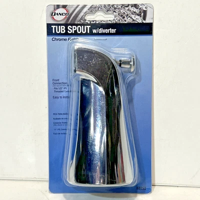 Caño para bañera de baño Danco 88052 con desviador frontal cromado Foto 1 de 4