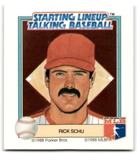 1988 Parker Brothers Starting Lineup Talking Baseball Rick Schu Phillies