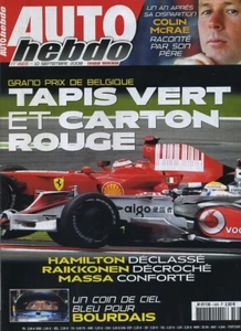AUTO HEBDO n°1665 10/09/2008 GP BELGIQUE COLIN MAC RAE MONT BLANC - Imagen 1 de 1