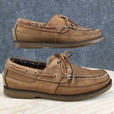 Timberland Mens 8 M Crawley Boat Shoes Brown Leather Lace Up Comfort 70520 8440
