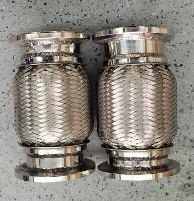 Set of 2 Pipe Header Ferrari 458 Exhaust Muffler Flex Italia Spider Challenge - Image 1 of 3