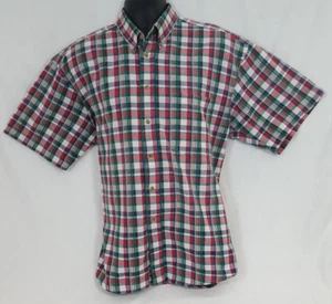 Haggar Men's Casual Multi Colored Plaid Button Down Shirt Size Large - Picture 1 of 5