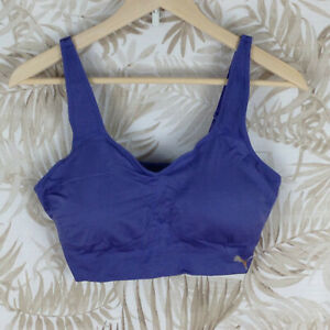 Puma womens size XL seamless moisture wicking convertable back purple sports bra