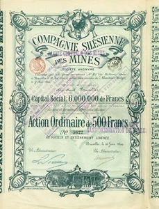 POLONIA EMPRESA MINERA SILESIA certificado de acciones/bono - Imagen 1 de 1
