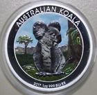 Australia 1 Dollar 2017-P st-Bu 1 OZ Silver " Koala " #F6302 Colored Only 2.000