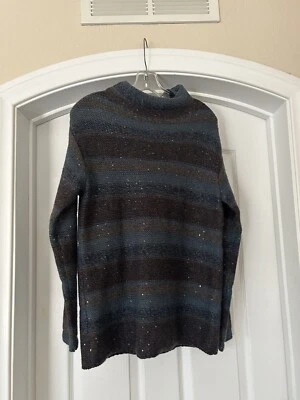 Suéter Brunello Cucinelli Azul Brezo Y Marrón Pull Over Brillante L Foto 1 de 3