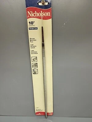 Nicholson 21854 10" arquivo redondo corte único 3/8" diâmetro EUA NOS - Imagem 1 de 4