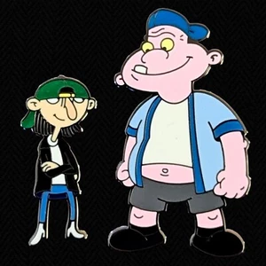 Nickelodeon Hey Arnold Pintrill Serie 1 Harold und Sid Emaille Pin 2er Set - Bild 1 von 1