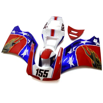 Kit de carenados ABS para Ducati 996/748 Biposto 1996 - 2002 98 00 carrocería azul rojo Foto 1 de 4