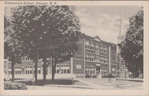 Deposit New York Elementary School Linen postcard HP1 - Picture 1 of 2