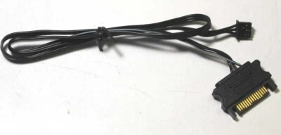 ATX Flat Cable Black 19" (SATA Power To PCB Connector) 5 + 12 Volts Output - Image 1 of 4