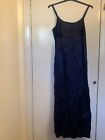 Vintage Lella of London slip dress dark navy blue size 14