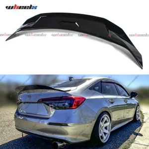 Duckbill Trunk Spoiler Wing for 2022-2025 Honda Civic Sedan Highkick GLOSS BLACK - Picture 1 of 12