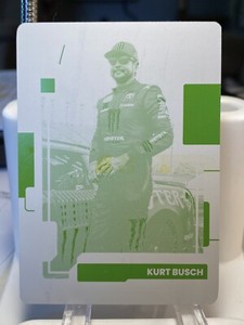 2023 Donruss Racing Kurt Busch Green Printing Plate 1/1 One Of One #66
