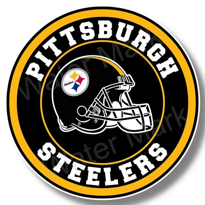 Calcomanía adhesiva de vinilo para casco de Pittsburgh Steelers 12 tamaños diferentes ventana de coche Foto 1 de 2