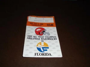 1996 FLORIDA AT ARKANSAS COLLEGE FOOTBALL TICKET STUB  - Bild 1 von 2