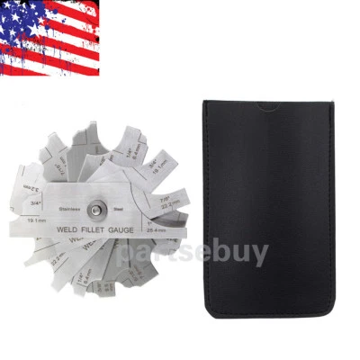 Juego de soldadura de filete de 7 piezas medidor calibre RL prueba de inspección de soldadura cubito métrico y pulgadas Foto 1 de 4