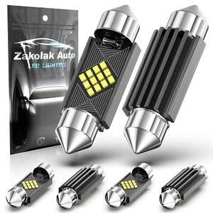 6pcs 578 211-2 212-2 LED Dome Light Bulbs Extremely Bright 41mm 42mm 569 6411... - Picture 1 of 7