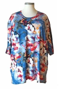 Chic Shirt StraightCut Kurzarmshirt Flower & Rain 50, 52, 54, 56, 58, 60 - Bild 1 von 1