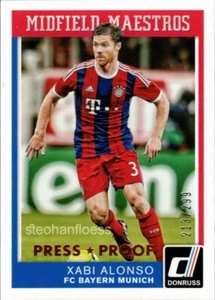 2015 Donruss Midfield Maestros prensa bronce #24 Xabi Alonso 213/299 - Imagen 1 de 1
